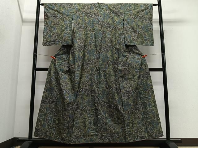 平和屋着物■本場大島紬 7マルキ 風景文 正絹 逸品 CABM6756ua