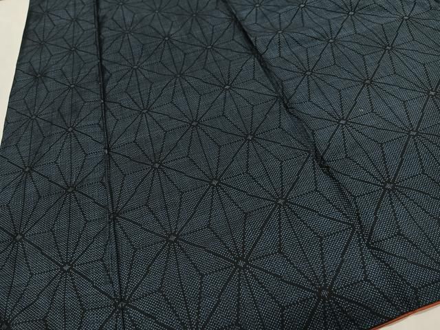 平和屋着物■本場大島紬 7マルキ 麻の葉文様 正絹 逸品 CABM6767ua