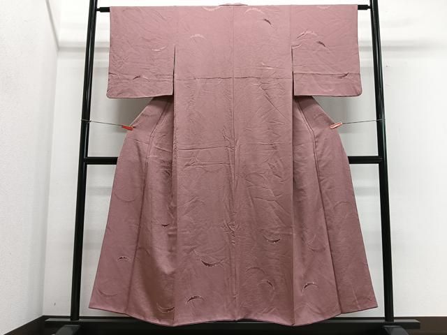 平和屋着物■上質な小紋 地紋起こし 雪芝文 正絹 逸品 CABM6770ua