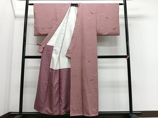 平和屋着物■上質な小紋 地紋起こし 雪芝文 正絹 逸品 CABM6770ua