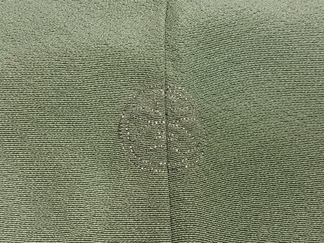 平和屋着物■上質な色無地 幻の染 岩石染 山葵色 正絹 逸品 CABM6772ua