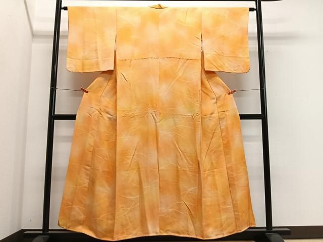平和屋着物■上質な小紋 芝草地紋 暈し染め 正絹 逸品 CABM6773ua