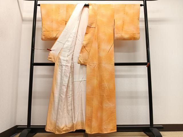 平和屋着物■上質な小紋 芝草地紋 暈し染め 正絹 逸品 CABM6773ua