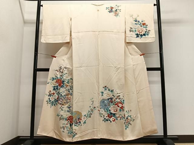平和屋着物■訪問着 草花文 金彩 正絹 逸品 CABM6775ua