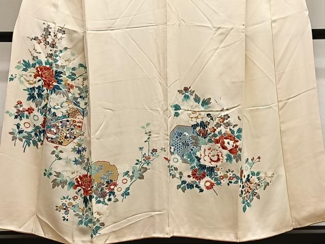平和屋着物■訪問着 草花文 金彩 正絹 逸品 CABM6775ua