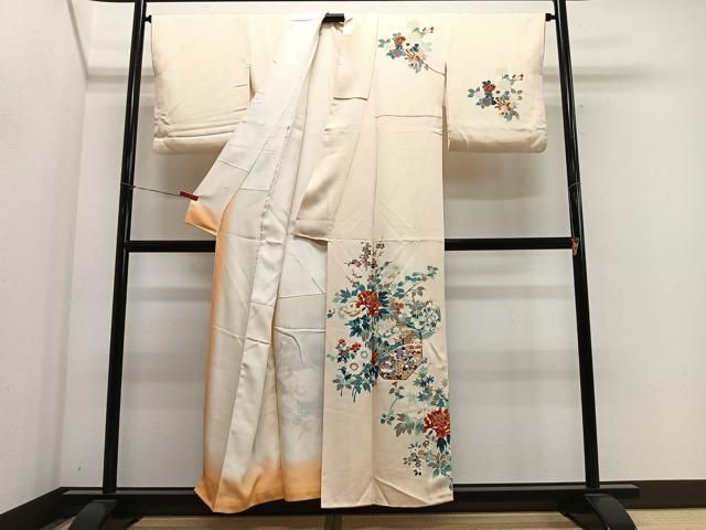 平和屋着物■訪問着 草花文 金彩 正絹 逸品 CABM6775ua