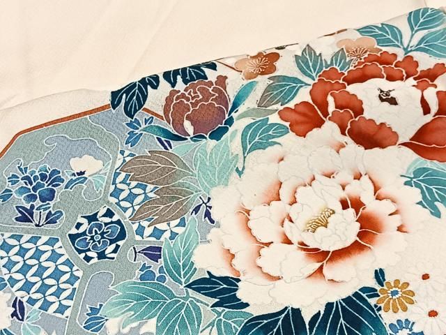 平和屋着物■訪問着 草花文 金彩 正絹 逸品 CABM6775ua