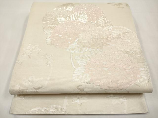 平和屋着物*夏物 六通柄袋帯 紫陽花 銀糸 正絹 逸品 CABM6829tx