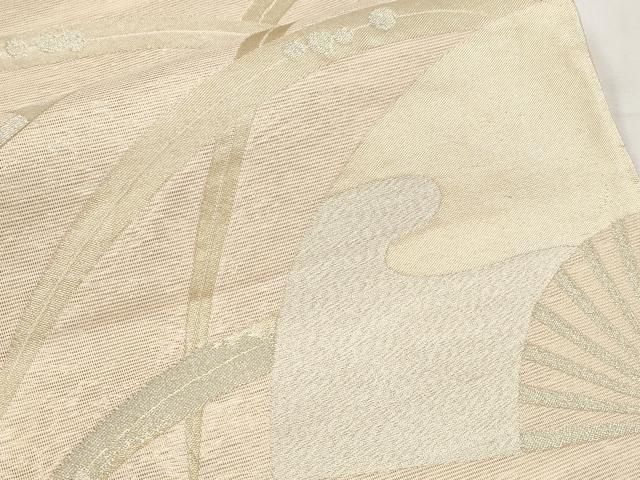 平和屋着物*夏物 六通柄袋帯 扇面文 金銀糸 正絹 逸品 CABM6832tx