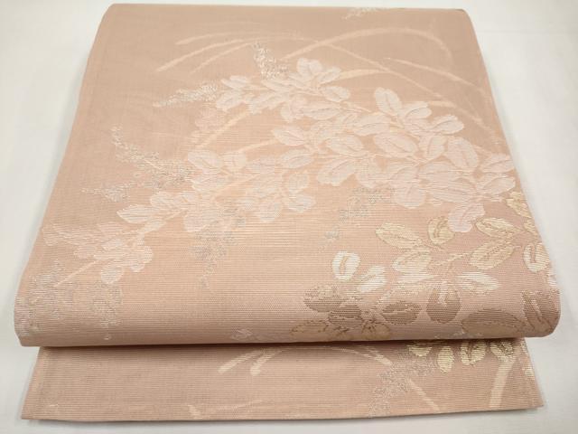 平和屋着物*夏物 六通柄袋帯 萩文 金銀糸 正絹 逸品 CABM6838tx