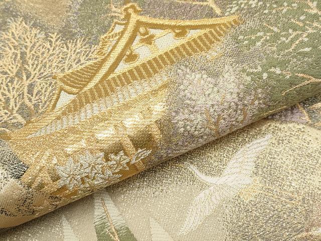 平和屋本店▼六通柄袋帯 京の夢百景 本金箔 正絹 逸品 CABM7046tx