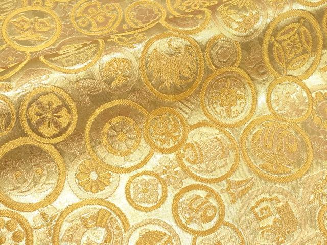平和屋本店▼六通柄袋帯 阡弐百 宝尽し 本金箔 正絹 逸品 CABM7049tx
