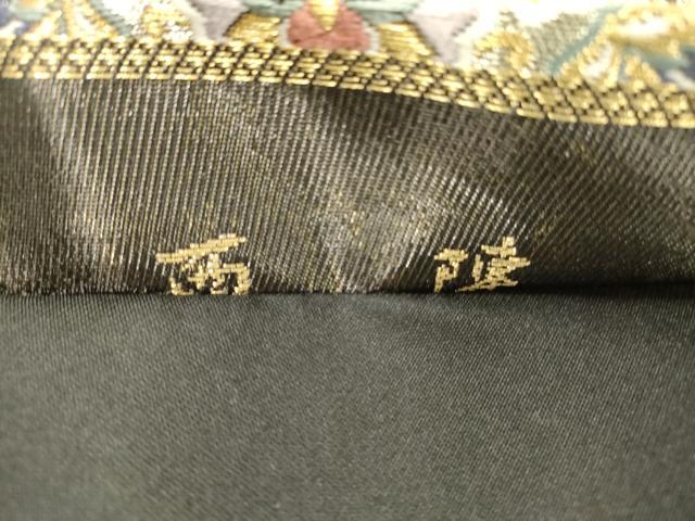 平和屋着物●西陣 六通柄袋帯 唐織 天井花鳥文 金糸 正絹 逸品 未使用 CABM7611dy