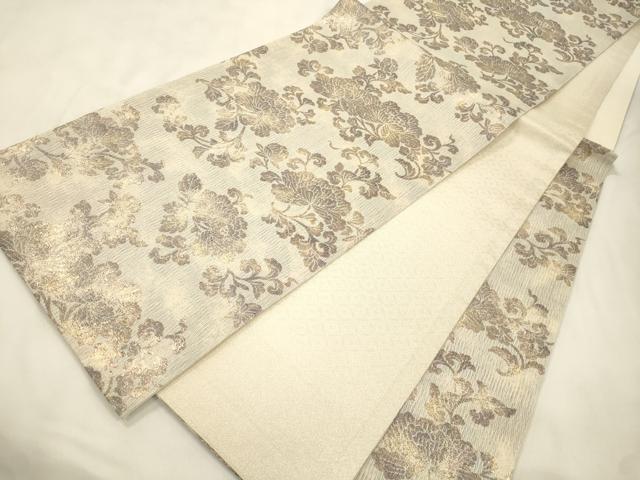 平和屋着物▽紋屋井関 御寮織 両面 六通柄袋帯 スリーシーズン 春夏秋 更紗文 金糸 正絹 逸品 未使用 CABM7626dy