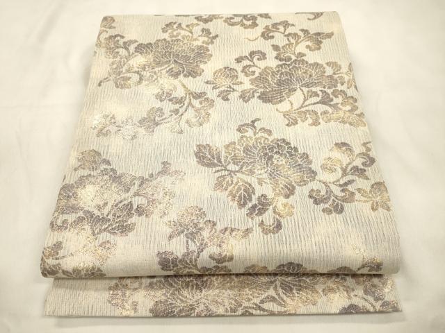 平和屋着物▽紋屋井関 御寮織 両面 六通柄袋帯 スリーシーズン 春夏秋 更紗文 金糸 正絹 逸品 未使用 CABM7626dy