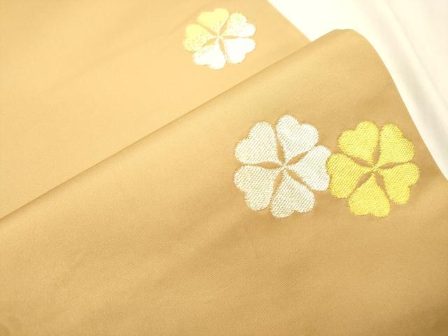 平和屋着物●龍村晋謹製 全通柄袋帯 明月桜 金銀糸 正絹 逸品 CABM7634dy