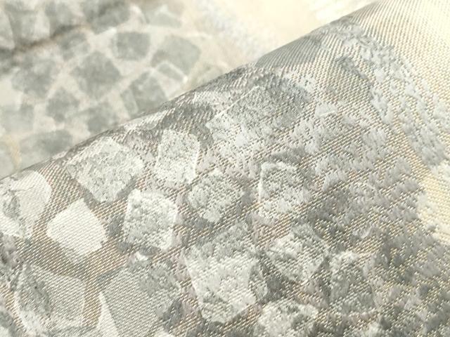 平和屋着物●両面 全通柄袋帯 霞雪輪文 金通し地 正絹 逸品 CABM7678dy