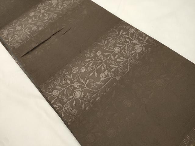 平和屋着物●両面 太鼓柄袋帯 作家物 黄金ムガ蚕 花唐草文 正絹 逸品 CABM7713dy