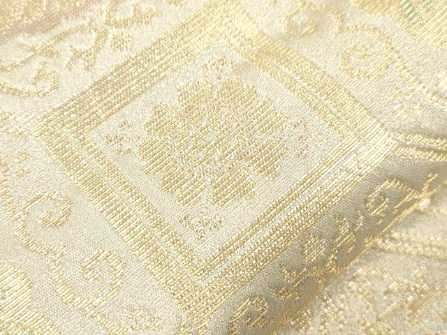 平和屋着物●龍村美術織物 たつむら 六通柄 本袋帯 洋花蜀紅 金銀糸 正絹 逸品 CABM7888dy