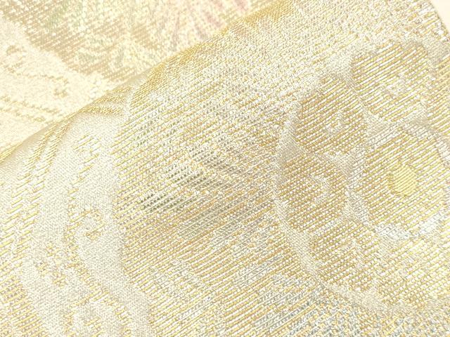 平和屋着物●龍村美術織物 たつむら 六通柄 本袋帯 洋花蜀紅 金銀糸 正絹 逸品 CABM7888dy
