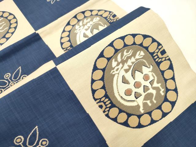 平和屋着物●名門木屋太 今河織物 六通柄袋帯 有栖川 正絹 逸品 CABM7947dy