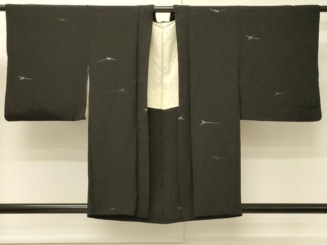 平和屋着物#羽織 寿光織 霞文 黒地 金銀糸 正絹 逸品 CABM8103in