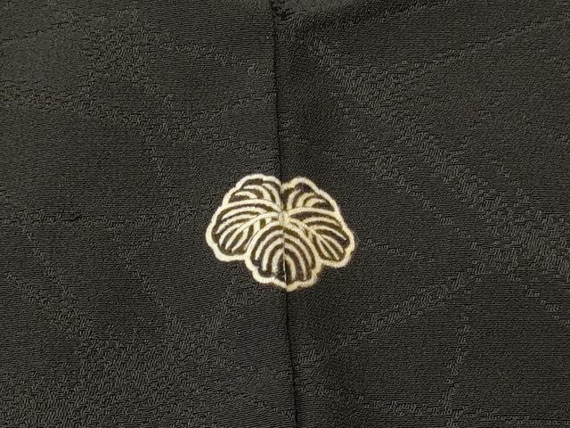 平和屋着物#羽織 寿光織 霞文 黒地 金銀糸 正絹 逸品 CABM8103in