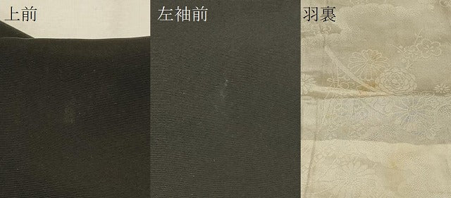 平和屋着物#羽織 寿光織 風景流水花文 黒地 金銀糸 正絹 逸品 CABM8105in