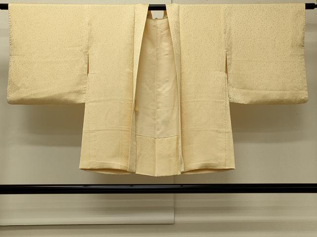 平和屋着物#羽織 色無地 霞地紋 蜂蜜色 正絹 逸品 CABM8172in