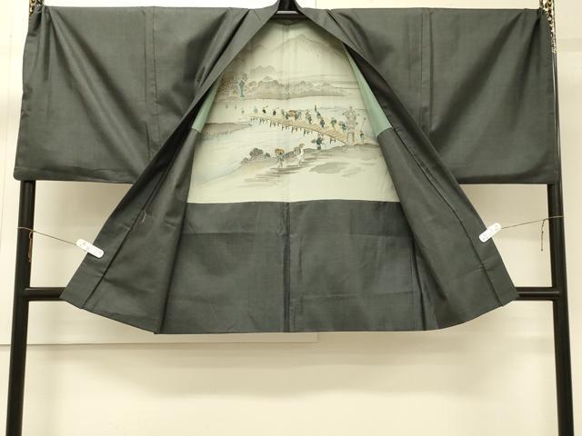 平和屋着物#男性 本場大島紬 羽織 100亀甲 総詰め キングサイズ 正絹 逸品 CABM8175in