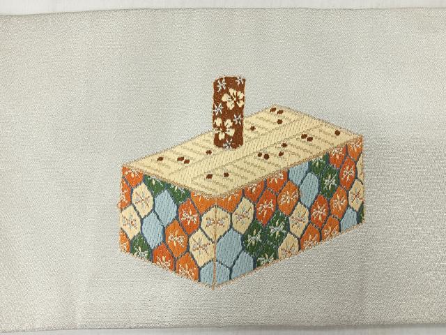 平和屋着物◎九寸名古屋帯 綴れ 器物文 金銀糸 正絹 逸品 CABM8422nb