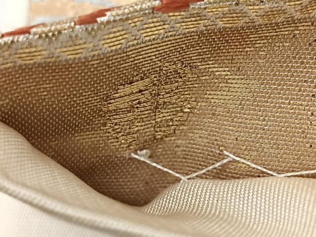 平和屋着物◎西陣 まいづる謹製 六通柄袋帯 唐織 能衣扇面文 金糸 正絹 逸品 CABM8493nb