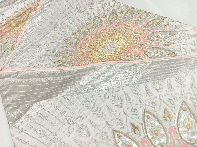 平和屋着物◎六通柄袋帯 正倉院花文 金銀糸 正絹 逸品 CABM8603nb