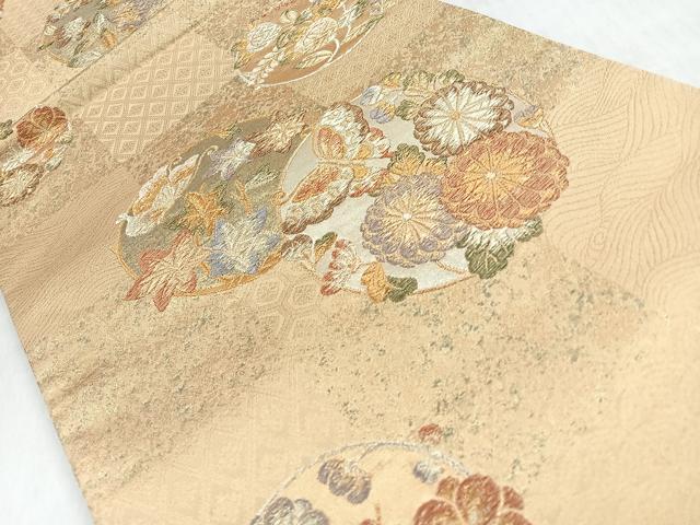 平和屋着物◎六通柄袋帯 唐織 麗しの装い 金銀糸 正絹 逸品 CABM8629nb