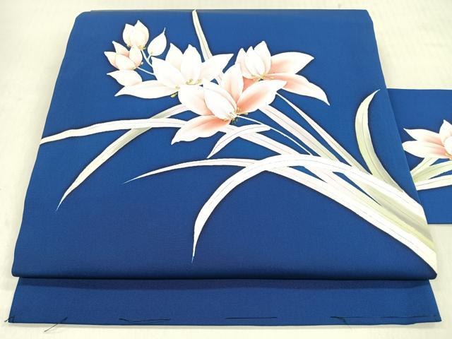 平和屋着物◎塩瀬 九寸名古屋帯 手描き 草花文 金彩 正絹 逸品 CABM8632nb