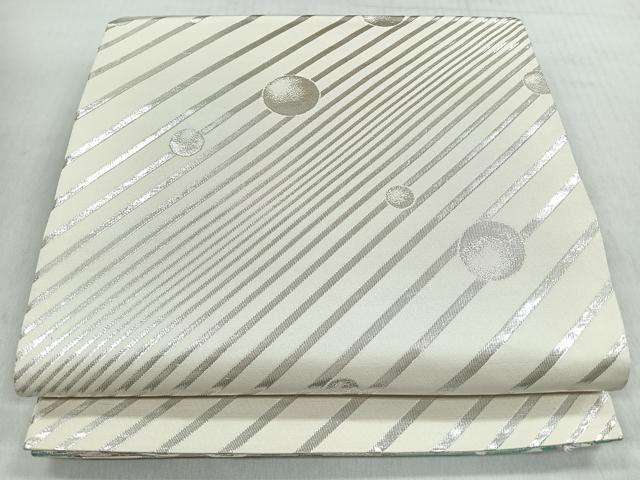 平和屋着物◎両面 六通柄袋帯 唐織 飛鳥文 銀糸 正絹 逸品 CABM8636nb