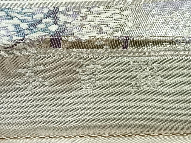平和屋着物◎六通柄袋帯 木曽路 銀糸 正絹 逸品 CABM8638nb