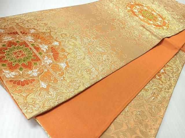 平和屋着物◎六通柄袋帯 唐織 正倉院唐草花文 金糸 正絹 逸品 CABM8691nb