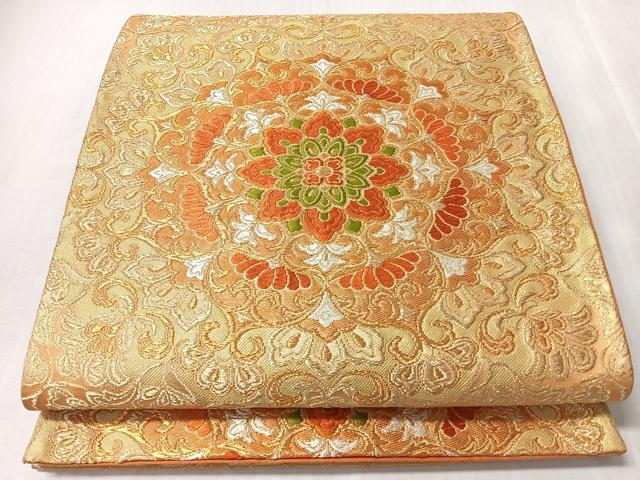 平和屋着物◎六通柄袋帯 唐織 正倉院唐草花文 金糸 正絹 逸品 CABM8691nb