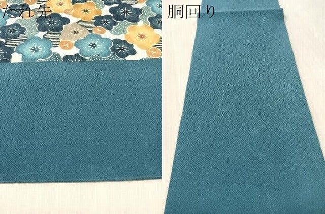 平和屋着物●九寸名古屋帯 型染め 花尽くし 鬼しぼ縮緬 正絹 逸品 CABM8801vp