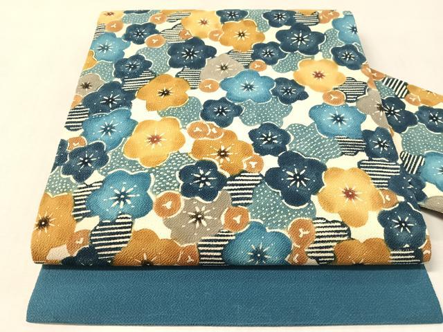 平和屋着物●九寸名古屋帯 型染め 花尽くし 鬼しぼ縮緬 正絹 逸品 CABM8801vp