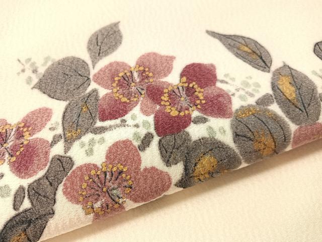 平和屋着物●京友禅作家 山科春宣 九寸名古屋帯 手描き 草花文 金彩 正絹 逸品 CABM8818vp