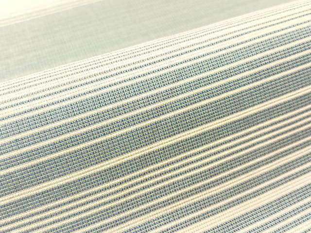 平和屋着物●両面 六通柄袋帯 櫛織 よろけ縞 金銀糸 正絹 逸品 CABM8830vp
