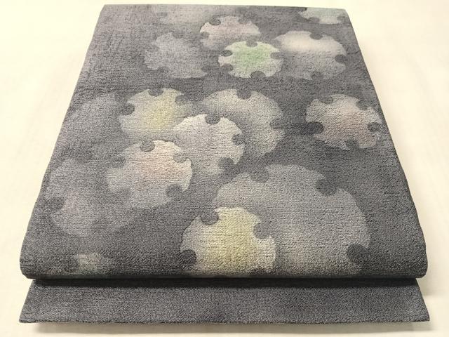 平和屋着物●両面 太鼓柄袋帯 雪輪重ね 正絹 逸品 CABM8850vp