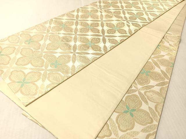 平和屋着物●六通柄袋帯 菱花文 金糸 ますいわ屋扱い 正絹 逸品 CABM8870vp