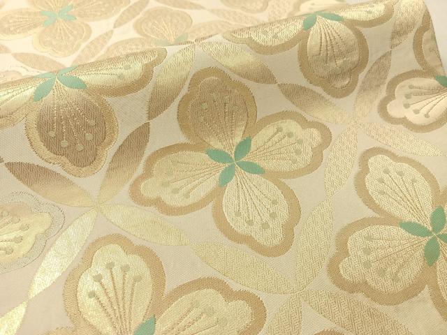 平和屋着物●六通柄袋帯 菱花文 金糸 ますいわ屋扱い 正絹 逸品 CABM8870vp