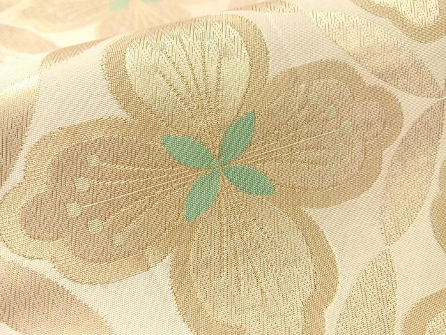 平和屋着物●六通柄袋帯 菱花文 金糸 ますいわ屋扱い 正絹 逸品 CABM8870vp