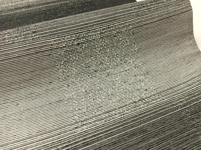 平和屋着物●両面 全通柄袋帯 市松霞文 正絹 逸品 未使用 CABM8873vp