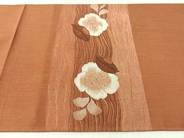 平和屋着物●太鼓柄袋帯 すくい織 辻が花 金糸 正絹 逸品 CABM8879vp