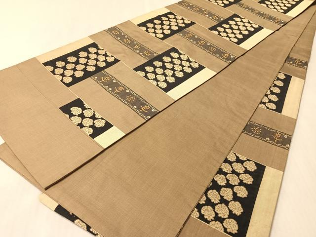 平和屋着物●名門木屋太 今河織物 六通柄袋帯 横段吉祥花文 正絹 逸品 CABM8894vp